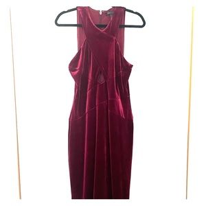 BCBG MAXARIA Velvet Midi Dress